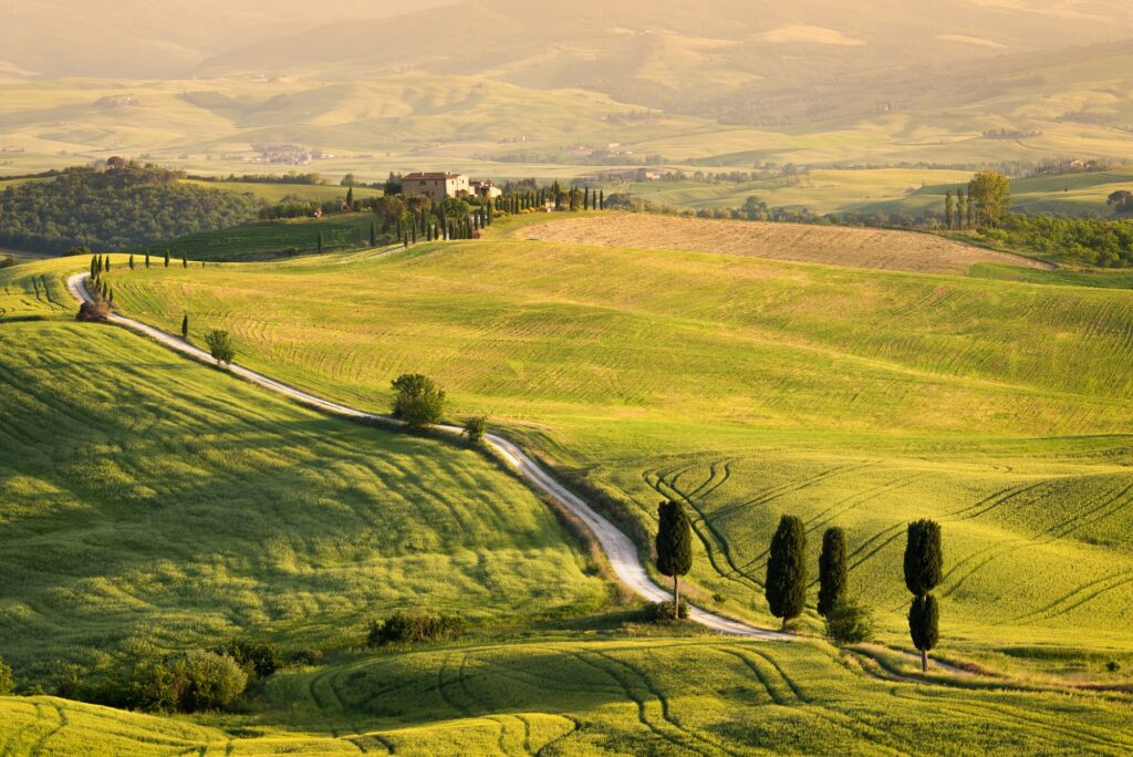 Famous white road in Tuscany