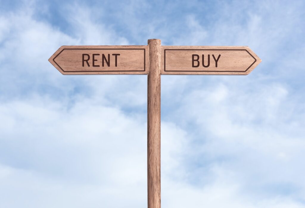 Rent or buy concept